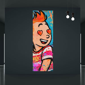 Spannrahmenbild Wild Love Pop Art Panorama Hoch