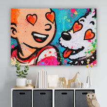 Lade das Bild in den Galerie-Viewer, Aluminiumbild Wild Love Pop Art Querformat
