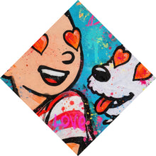 Lade das Bild in den Galerie-Viewer, Leinwandbild Wild Love Pop Art Raute
