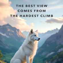 Lade das Bild in den Galerie-Viewer, Spannrahmenbild Wolf majestätisch mit Berglandschaft Quadrat
