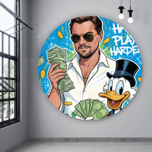 Lade das Bild in den Galerie-Viewer, Aluminiumbild Work Hard Play Harder Kreis
