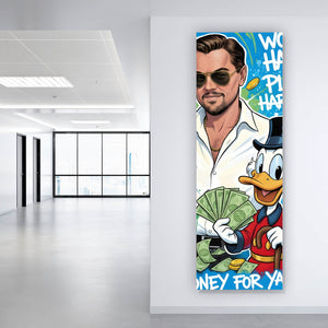 Leinwandbild Work Hard Play Harder Panorama Hoch