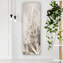 Lade das Bild in den Galerie-Viewer, Spannrahmenbild Zarte Pusteblume mit Rauhreif in Pastelltönen Panorama Hoch
