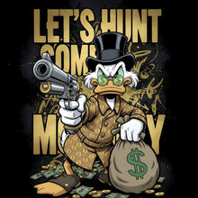 Lade das Bild in den Galerie-Viewer, Leinwandbild Zeichentrick Ente mit Geld und Pistole Quadrat
