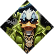 Lade das Bild in den Galerie-Viewer, Aluminiumbild Zeichentrickfigur Fashion mit Sonnenbrille und Jacke No.1 Raute
