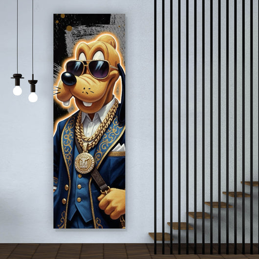 Acrylglasbild Zeichentrickfigur Fashion mit Sonnenbrille und Jacke No.2 Panorama Hoch