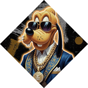 Poster Zeichentrickfigur Fashion mit Sonnenbrille und Jacke No.2 Raute