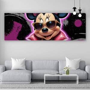 Acrylglasbild Zeichentrickfigur Fashion mit Sonnenbrille und Jacke No.4 Panorama