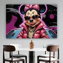 Lade das Bild in den Galerie-Viewer, Poster Zeichentrickfigur Fashion mit Sonnenbrille und Jacke No.4 Querformat
