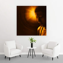 Lade das Bild in den Galerie-Viewer, Acrylglasbild Buddha im Licht der Weisheit Quadrat
