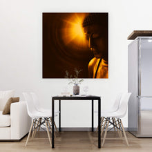 Lade das Bild in den Galerie-Viewer, Aluminiumbild Buddha im Licht der Weisheit Quadrat

