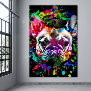 Poster Dog Head Abstract Hochformat