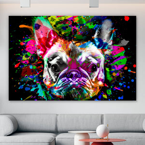 Poster Dog Head Abstract Querformat