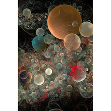 Lade das Bild in den Galerie-Viewer, Aluminiumbild Abstract Bubbles Hochformat

