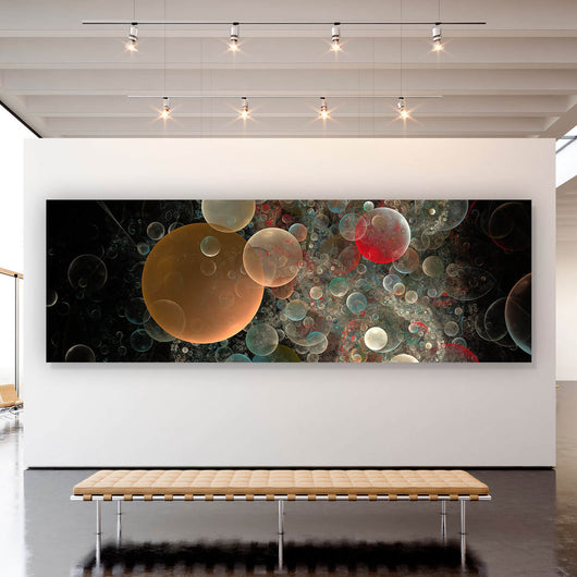 Acrylglasbild Abstract Bubbles Panorama