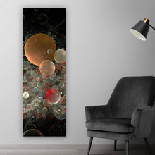 Lade das Bild in den Galerie-Viewer, Leinwandbild Abstract Bubbles Panorama Hoch
