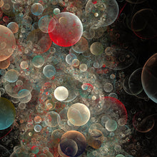 Lade das Bild in den Galerie-Viewer, Aluminiumbild Abstract Bubbles Quadrat
