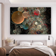 Lade das Bild in den Galerie-Viewer, Leinwandbild Abstract Bubbles Querformat
