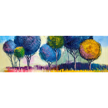 Lade das Bild in den Galerie-Viewer, Leinwandbild Abstrakte Bunte Bäume Panorama
