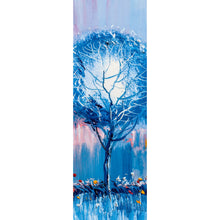 Lade das Bild in den Galerie-Viewer, Poster Abstrakte Blaue Bäume Panorama Hoch
