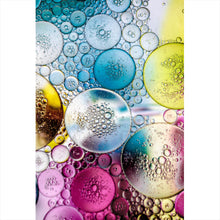 Lade das Bild in den Galerie-Viewer, Acrylglasbild Abstrakte bunte Blasen Hochformat
