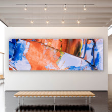 Lade das Bild in den Galerie-Viewer, Aluminiumbild gebürstet Abstrakte bunte Malerei Panorama
