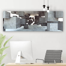Lade das Bild in den Galerie-Viewer, Poster Abstrakte geometrische Beton Würfel Panorama
