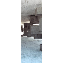 Lade das Bild in den Galerie-Viewer, Aluminiumbild Abstrakte geometrische Beton Würfel Panorama Hoch
