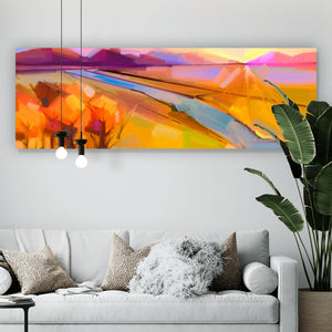 Acrylglasbild Abstrakte Landschaft mit Fluss Panorama