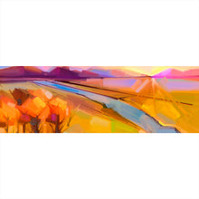 Lade das Bild in den Galerie-Viewer, Spannrahmenbild Abstrakte Landschaft mit Fluss Panorama
