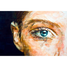 Lade das Bild in den Galerie-Viewer, Acrylglasbild Abstrakte Malerei einer jungen Frau Querformat
