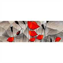 Lade das Bild in den Galerie-Viewer, Acrylglasbild Abstrakte Mohnblumen Panorama
