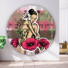 Lade das Bild in den Galerie-Viewer, Aluminiumbild Abstrakte Schönheit auf Blüten Kreis
