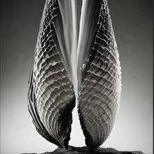 Lade das Bild in den Galerie-Viewer, Aluminiumbild Abstrakte Skulptur geöffnete Muschel Quadrat
