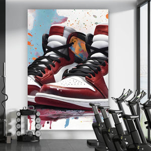 Aluminiumbild Abstrakte Sneaker Bunt Hochformat