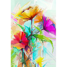Lade das Bild in den Galerie-Viewer, Acrylglasbild Abstrakter Blumenstrauß Hochformat
