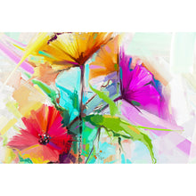 Lade das Bild in den Galerie-Viewer, Spannrahmenbild Abstrakter Blumenstrauß Querformat
