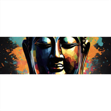 Lade das Bild in den Galerie-Viewer, Aluminiumbild Abstrakter Buddha Bunt Panorama
