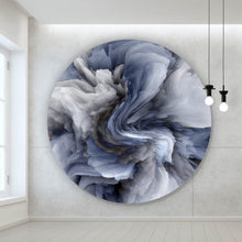 Lade das Bild in den Galerie-Viewer, Aluminiumbild Abstrakter Marmor Blau Kreis
