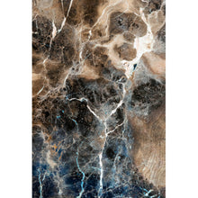 Lade das Bild in den Galerie-Viewer, Aluminiumbild gebürstet Abstrakter Marmor Braun Hochformat
