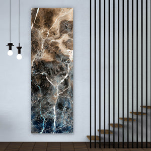 Spannrahmenbild Abstrakter Marmor Braun Panorama Hoch