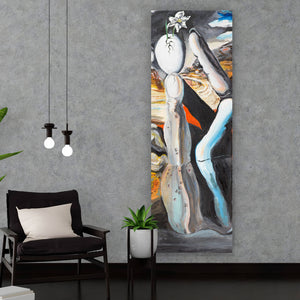 Aluminiumbild gebürstet Abstraktes Fantasie Gemälde Panorama Hoch
