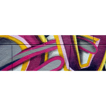 Lade das Bild in den Galerie-Viewer, Leinwandbild Abstraktes Graffiti auf einer Mauer Panorama
