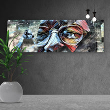 Lade das Bild in den Galerie-Viewer, Aluminiumbild Abstraktes Männer Gesicht Panorama
