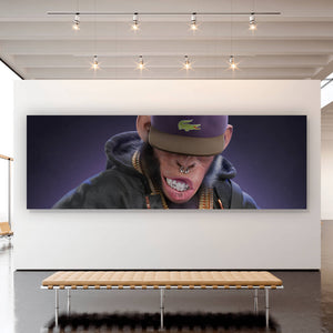 Acrylglasbild Affe mit Geld No.1 Digital Art Panorama