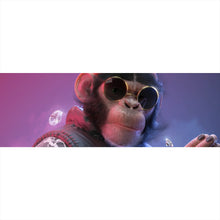 Lade das Bild in den Galerie-Viewer, Leinwandbild Affe mit Mütze Swag Panorama
