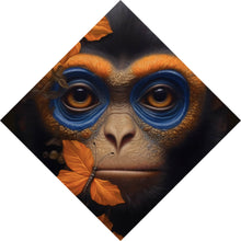 Lade das Bild in den Galerie-Viewer, Poster Affenkind mit Schmetterlingen Digital Art Raute
