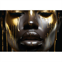 Lade das Bild in den Galerie-Viewer, Leinwandbild African Gold Woman Querformat
