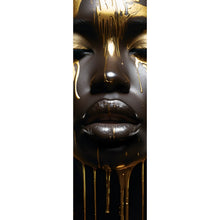 Lade das Bild in den Galerie-Viewer, Aluminiumbild African Gold Woman Panorama Hoch
