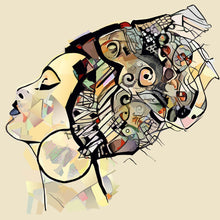 Lade das Bild in den Galerie-Viewer, Poster Afrikanische Frau Abstrakt Quadrat
